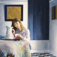 Girl Reading A Note by Richard Harby