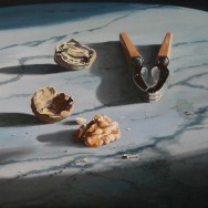 Walnut & Nut Cracker On Marble Table by Richard Harby